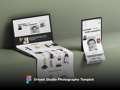 Dream Studio Photography Templet figma ui figma website photography portfolio photography web ui photography website studio ui ui web design ui