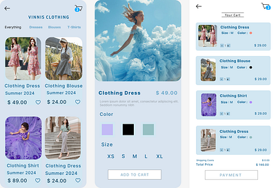 Clothing App -Mobile Version animation branding graphic design logo ui