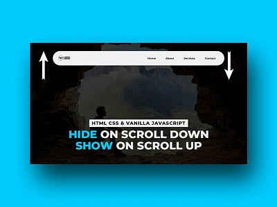 Hide Header on Scroll Down Show on Scroll Up css css3 divinectorweb frontend html html5 javascript webdesign