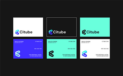 Business card design for Citube app branding design graphic design illustration logo typography ui vector