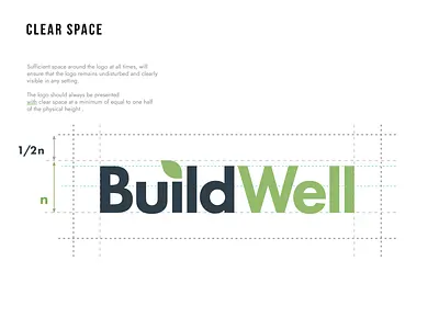 BuildWell - Brand Guide Logo brand guide branding build construction eco eco friendly engineering environment font design graphic design green leaf logo logo design logodesign logos logotype typography vector wordmark