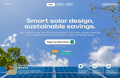 Solar/Eco/Green Website Landing Page branding dashboard design eco eco design green landing page minimal solar solar dashboard solar geyser solar hero section solar inverters solar panels solar shop solar website ux