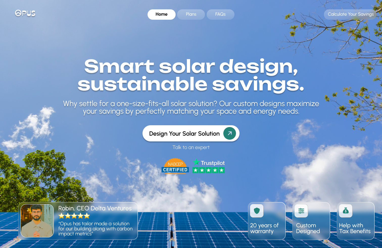 Example of Modern Conversion Focused Landing Page