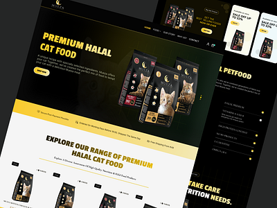 MUEZA - Cat Food Website Design cat food cat website clean design food website homepage landing page product design product page ui design uiux design web web design website