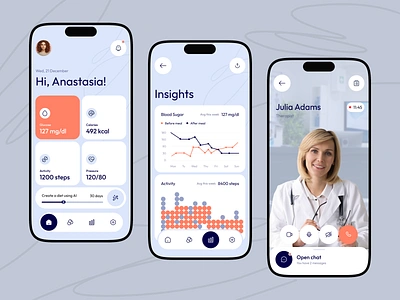 Healthcare service - Mobile app app design clinic doctor health health app healthcare healthcare app hippa medical medicine mobile app mobile design ui ux