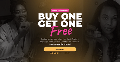 Glo Melanin Black Friday website section design ecommerce design ui ui design webdesign