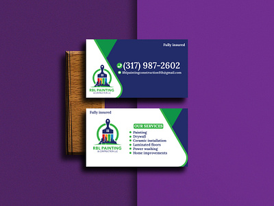 Business card branding graphic design landscaping logo