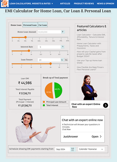 EMI Calculator 3d animation branding figma graphic design logo ui