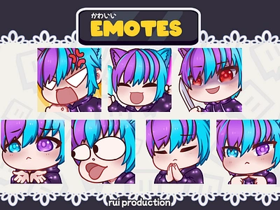 Emotes custom for vtuber chibi emotes twitch, Etc animated emotes cartoon chibi design emotes illustration logo logodesign streamer twitch twitch emotes twitch logo twitch.tv youtube logo