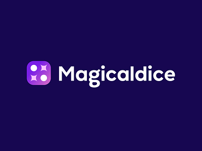 magicaldice casino casino logo dice gambling game gaming identity igaming logo magic magical minimalist minimalist logo modern spin star symbol