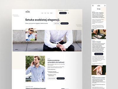 Nolbaz - men's shirt shop design ecommerce elegant mens ui ux web webesign