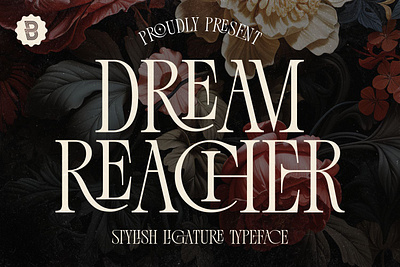 Dream Reacher Font alternate beautiful branding design display elegant font headline identity ligature logo logotype luxury poster serif stylish typeface unique vintage