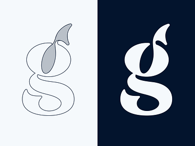 Goldfish G branding fish goldfish lettermark logo logotype mark negative space typography