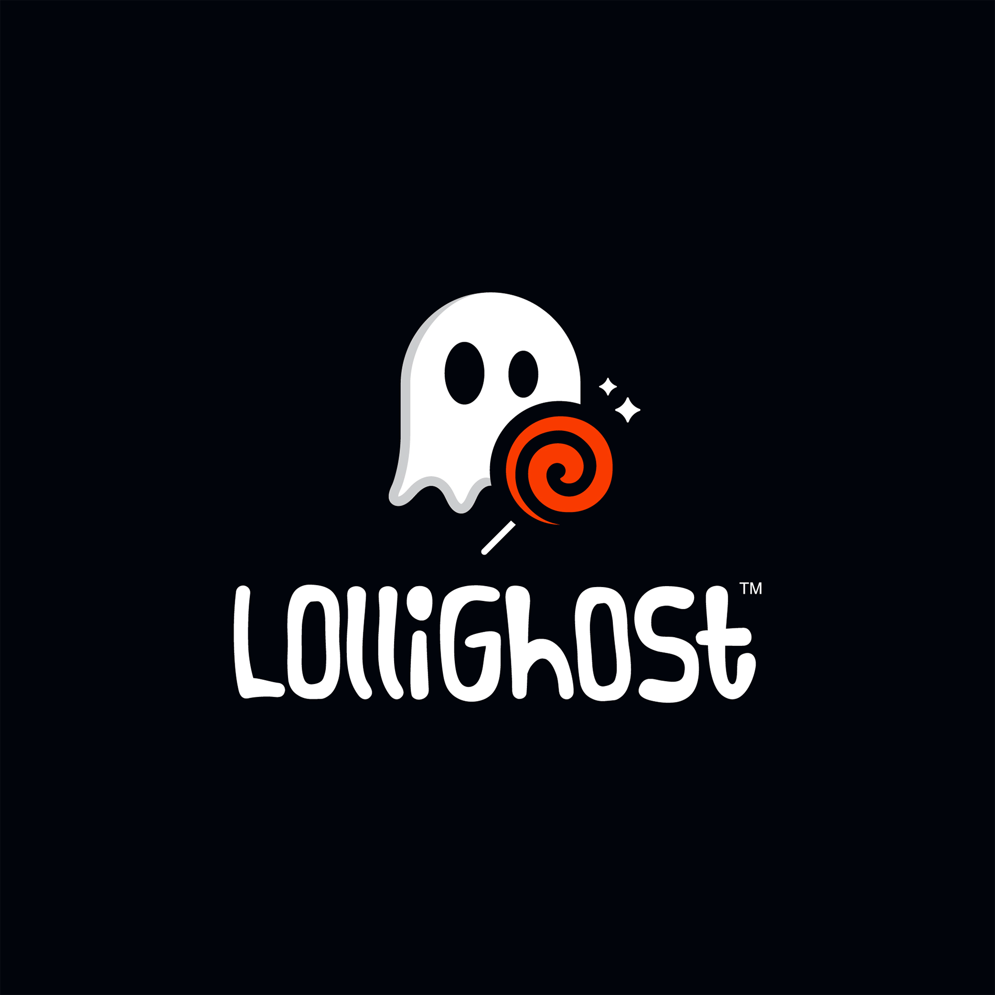 LolliGhost banner brand identity branding candy ghost halloween icons logo lollipop