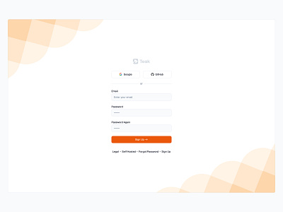 Sign Up UI 🪵 button design landing landing page login logo minimal saas sign sign in sign up ui web design