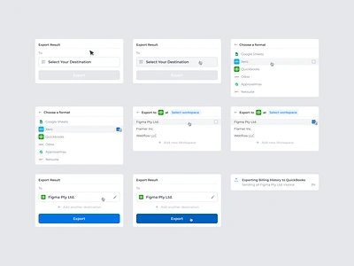 Export Setting cursor dropdown export finance saas setting toast