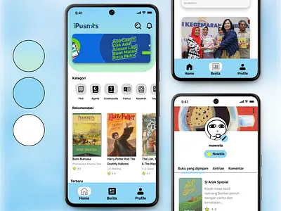 Re-design Aplication: Ipusnas graphic design illustration ui ux