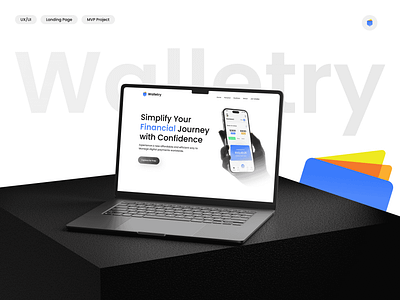 Wallerty - Empower Your Finances, Simplify Your Life ✅ 2024 b2b branding clean design finance fintech homepage iphone iphonehandmockup landingpage minimal mockup modern new rasikkanzariya ui uiux ux