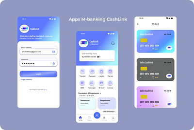 M-banking CashLink graphic design ui