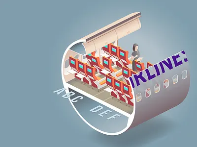 slice of 737 737 airplane animate cc cutaway illustration isometric slice thy turkish airlines