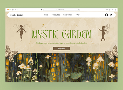 Mystic Garden | Website design e commerce fairy ui ux website