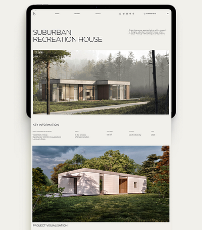 Minimalistic website for architectural bureau architecture branding design ui ui design ux ux design web design web studio