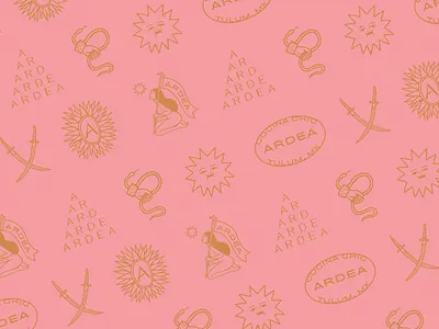 ARDEA badge branding design graphic design illustration logo pink