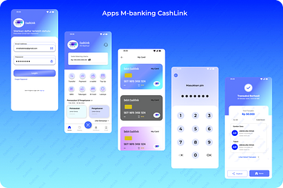 Apps M-banking CashLink apps figma graphic design mobile ui