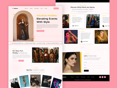 Modeling Agency Website Design animation branding ui