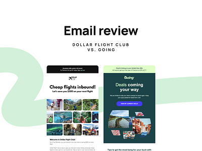 Email review Dollar Flight Club vs. Going branding email email builder email campaign email design email marketing email newsletter email templates email tips newsletter stripo email ui ux web design