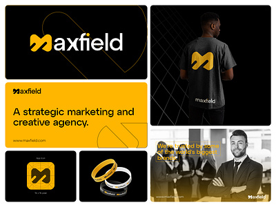 Maxfield Branding agency logo branding branding presentation business logo letter m logo logo design maxfield logo maxfiled branding