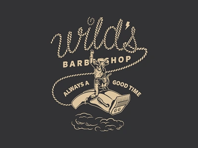 Wild's Barbershop T-shirt Graphic barbershop clippers design illustration process rodeo trimmers vector