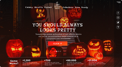 Secret Shop halloween pumpkin ui ux uxui web design