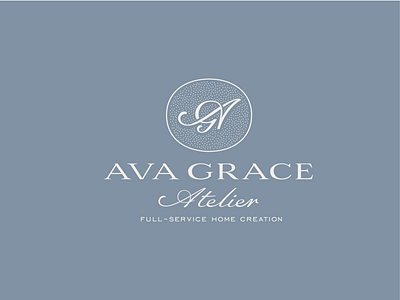 Ava Grace Atelier branding interior design lettering logo monogram