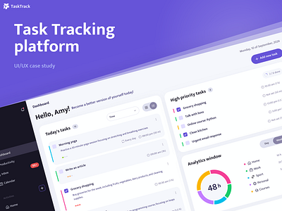 TaskTrack - UI/UX design desktop app 2d app app design branding dashboard design design research figma figma design gotoinc graphic design illustration logo task tracking design ui uiux uiux design ux ux research web app design