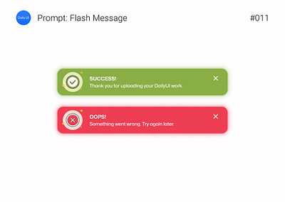 Daily UI #011: Flash Message daily ui flash message ui