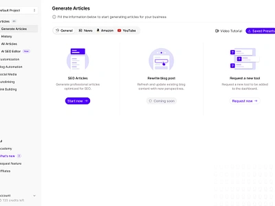 Article Generator design product design ui