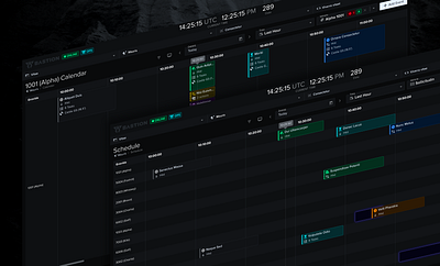 Calendar/Schedule Screen calendar dark mode dark ui event figma planning product design schedule status task time timeline ui ui design upcoming ux wireframe workflow