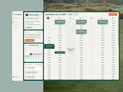 ProAgenda Dashboard Design dashboard dashboard design design golf graphic design interaction design interface interface design management product design ui user experience user interface ux ux design web web design website