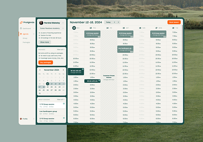 ProAgenda Dashboard Design dashboard dashboard design design golf graphic design interaction design interface interface design management product design ui user experience user interface ux ux design web web design website