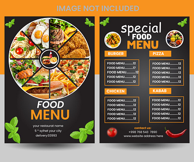 Restaurant Food menu design branding burger design business food graphic design logo menu restaurant special