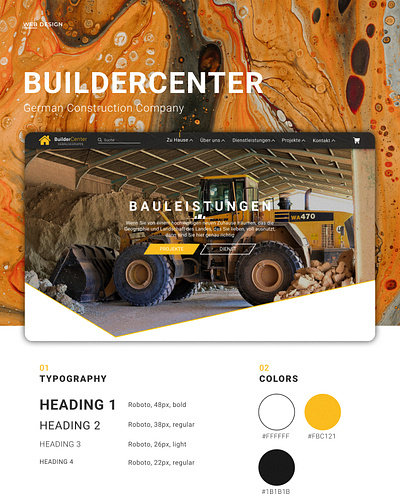 BuilderCenter - Premier Construction Solutions in Germany building construction design ui ux web design web site