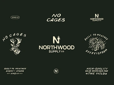 Northwood Supply Co branding icon illustration lettering logo