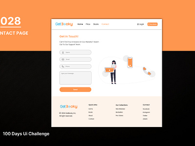 DAY-028 CONTACT PAGE 100 days ui 100days 100daysofui contact contact page daily ui challenge landing page page ui user interface web design website website design