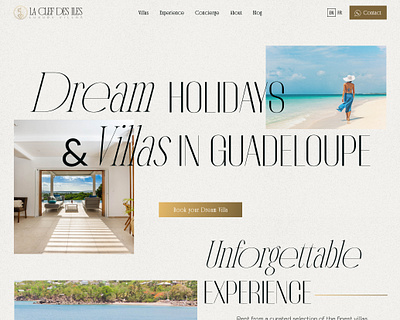 La clef des îles redesign branding creativity logo design luxury ui website