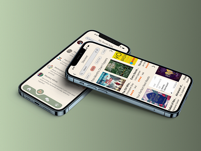 A BookClub App-Place to Connect for Like Minded Readers bookclub bookclub app chat page discover page earthtoned color pallete ios app profile page ui ux design uxui