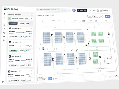 Interaction animation - warehouse management software 3d admin dashboard animation automation avg design interactions logistics management map motion design motion graphics operations robot route saas design shipment tech ui video web app