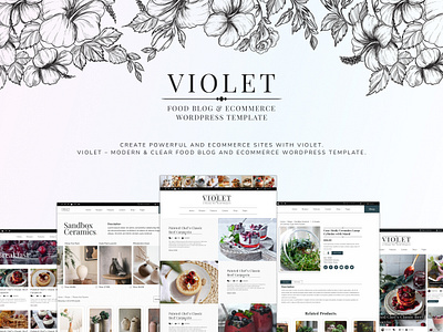 Violet - Food Blog & eCommerce | Web Design | Web Development blog creative food inspiration recipes soft style ui user experience user interface user research ux web design