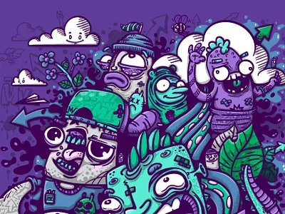 Creative Chaos in Purple art