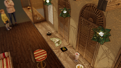 Portable Coffee Booth - Proposal 3d animation arab arabic arabica architecture art branding design graphic design interior deign saudia ui